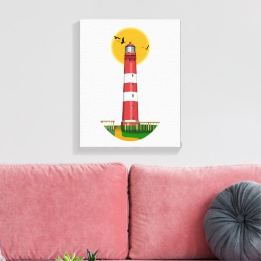Amrum Lighthouse Duitsland Canvas Afdruk (Insitu (Woonkamer))