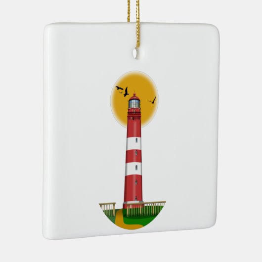 Amrum Lighthouse Duitsland Keramisch Ornament (Rechts)