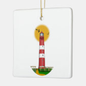 Amrum Lighthouse Duitsland Keramisch Ornament (Links)