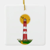 Amrum Lighthouse Duitsland Keramisch Ornament (Voorkant)