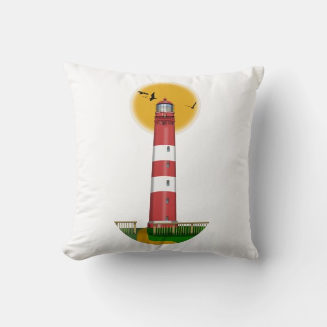 Amrum Lighthouse Duitsland Kussen (Voorkant)