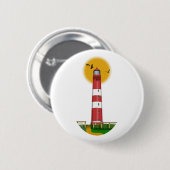 Amrum Lighthouse Duitsland Ronde Button 5,7 Cm (Voorkant /achterkant)