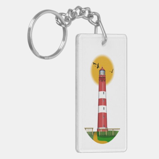 Amrum Lighthouse Duitsland Sleutelhanger (Voorkant Links)