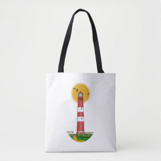 Amrum Lighthouse Duitsland Tote Bag (Voorkant)