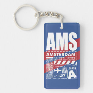 AMS Amsterdam Airport Sleutelhanger