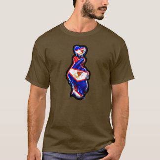AmSamoa Vinger Hart Zwart T-Shirt