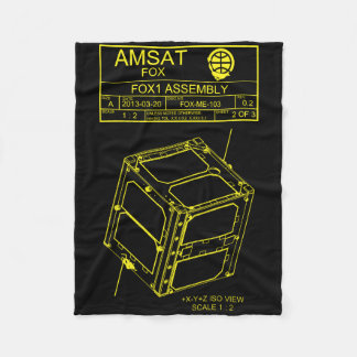 AMSAT Fox-1 Assembly Blanket Fleece Deken