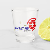 AMSAT-HB Schnapsglas Shot Glas (Voorkant)