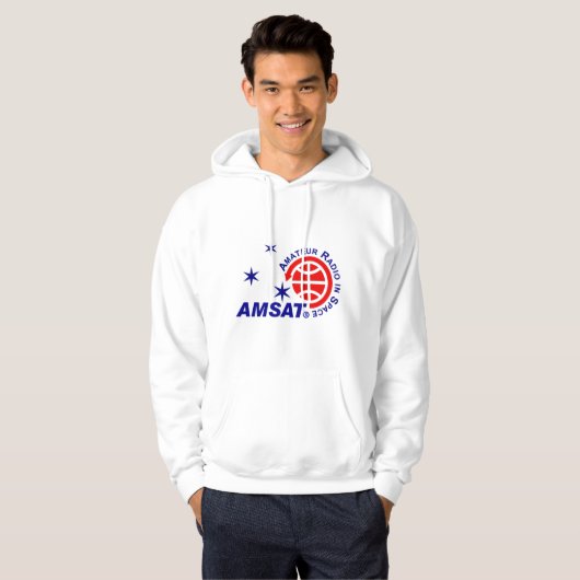 AMSAT Logo Hooded Sweatshirt (Voorkant volledig)