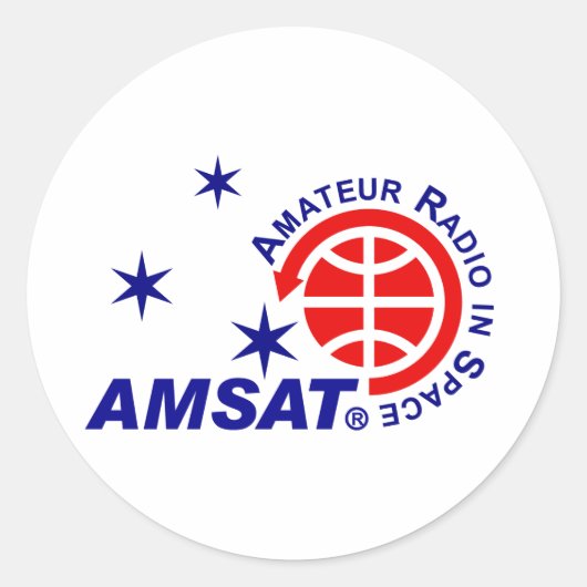AMSAT LOGO STICKER (Voorkant)