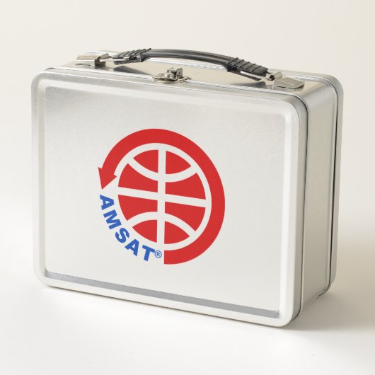 AMSAT Ronde Logo Metalen Lunchbox (Voorkant)