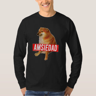Amsiedad Cheems Ironische Spaanse Doge Meme T-shirt