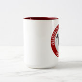 AmStaff BOY 3 red circle / Tasse, Cup Tweekleurige Koffiemok (Center)