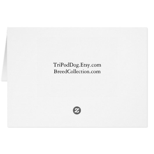 AmStaff Dog Colorado Flag Silhouette Card (Achterkant Horizontaal)