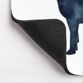 Amstaff Dog Silhouette Black Waterverf Muismat (Hoek)