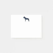 Amstaff Dog Silhouette Black Waterverf Post-it® Notes (Voorkant)