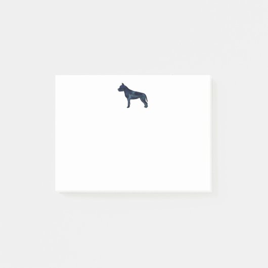 Amstaff Dog Silhouette Black Waterverf Post-it® Notes (Voorkant)
