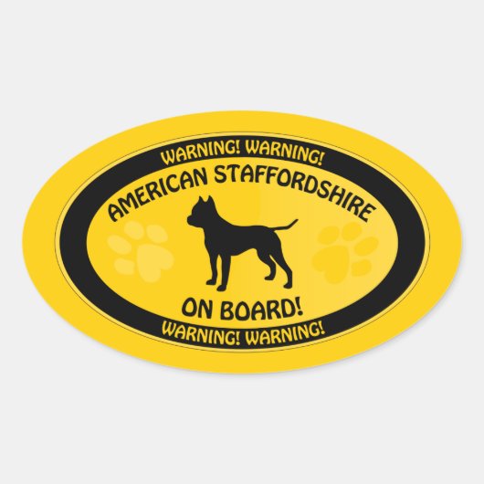 Amstaff kruising [Xing] Ovale Sticker (Voorkant)