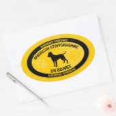Amstaff kruising [Xing] Ovale Sticker (Envelop)