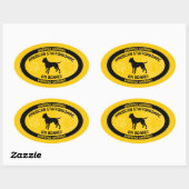 Amstaff kruising [Xing] Ovale Sticker (Vel)