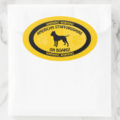 Amstaff kruising [Xing] Ovale Sticker (Tas)