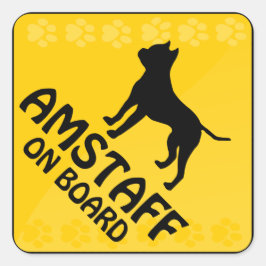Amstaff kruising [Xing] Vierkante Sticker