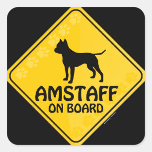 Amstaff kruising [Xing] Vierkante Sticker