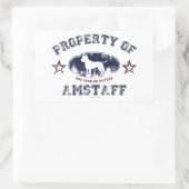 Amstaff Rechthoekige Sticker (Tas)