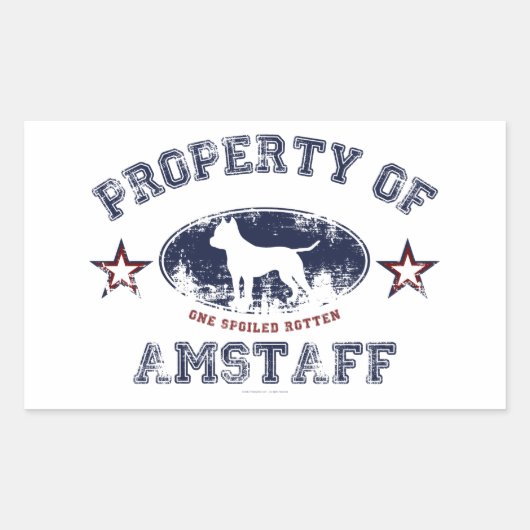 Amstaff Rechthoekige Sticker (Voorkant)