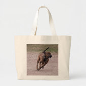 Amstaff running grote tote bag (Voorkant)