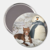 AMstaff "seizoenen groeten" ronde magneet (Voorkant / Achterkant)