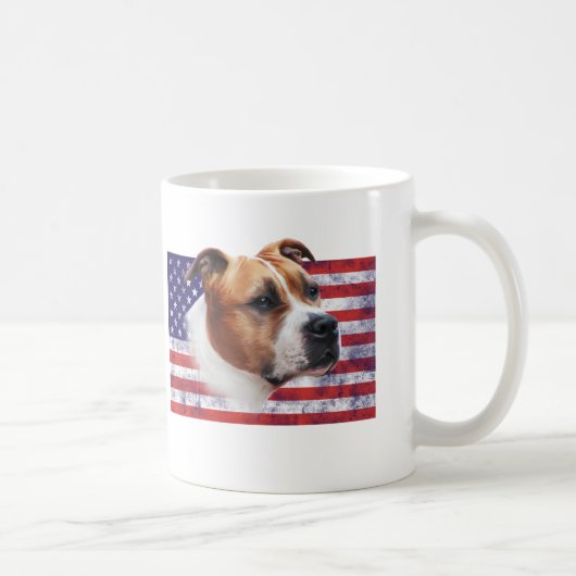 AmStaff USA grunge flag // TASSE CUP Koffiemok (Rechts)