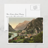 Amsteg, spoorweg, Gotthard, Sw Briefkaart (Voorkant / Achterkant)