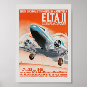 Amstelveen ELTA II Nederland Vintage Poster 1948