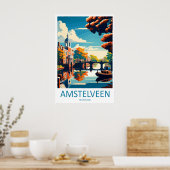 Amstelveen Vintage Reisposter Ski Nationaal Park Poster (Keuken)