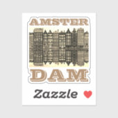 Amster Dam Poster Sticker (Vel)