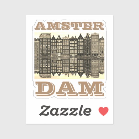 Amster Dam Poster Sticker (Vel)
