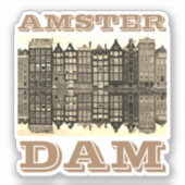 Amster Dam Poster Sticker (Voorkant)