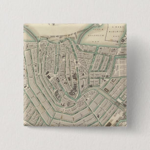 Amsterdam 2 vierkante button 5,1 cm