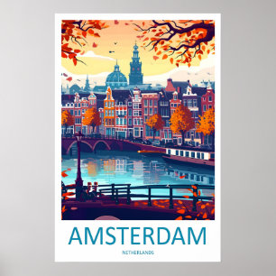 Amsterdam 2Vintage Reisposter Ski Nationaal Park Poster