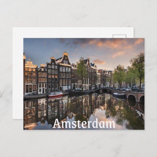 Amsterdam (4) briefkaart (Voorkant / Achterkant)