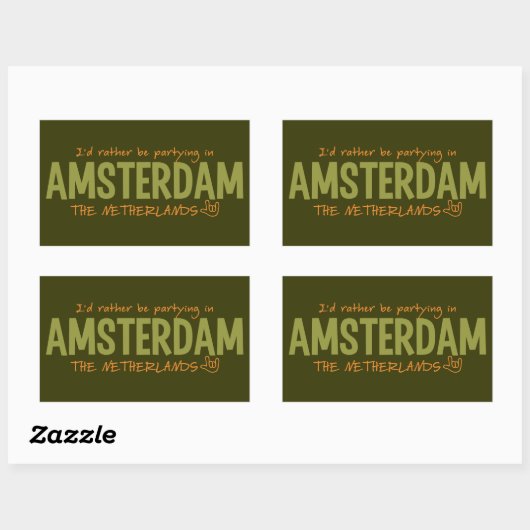 AMSTERDAM aangepaste kleur stickers (Vel)