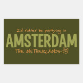 AMSTERDAM aangepaste kleur stickers (Voorkant)