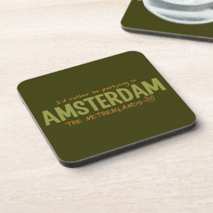 AMSTERDAM aangepaste kleuren onderzetters