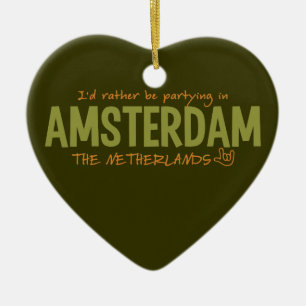 AMSTERDAM aangepaste kleursiernaam Keramisch Ornament