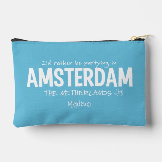 AMSTERDAM aangepaste naam & kleur Etui (Achterkant)