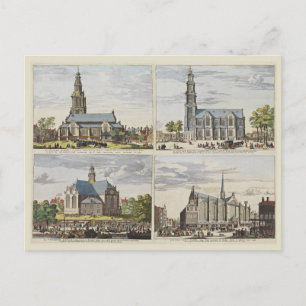 Amsterdam, Amsterdam, kerken Briefkaart