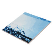 Amsterdam Antiek Scheepswerf Delftware Kijk B5 Tegeltje (Zijkant)