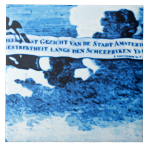 Amsterdam Antiek Scheepswerftware  Kijk A2 Tegeltje