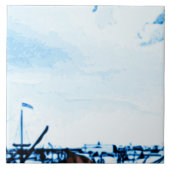 Amsterdam Antiek Scheepswerftware  Kijk B1 Tegeltje (Voorkant)